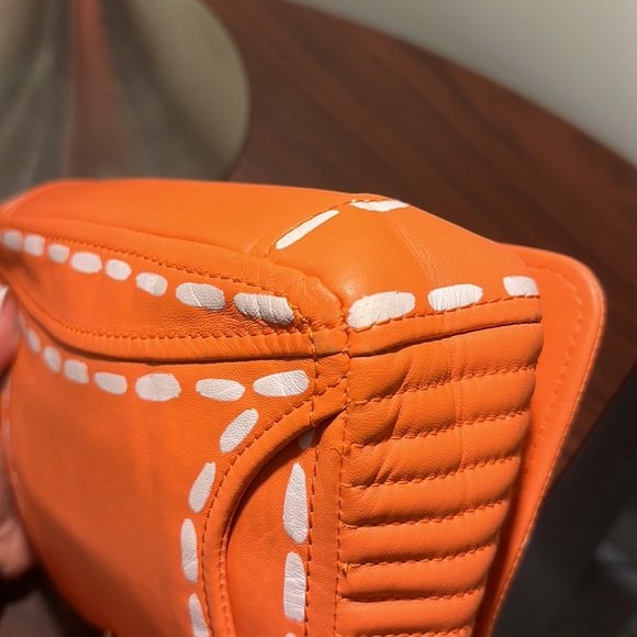 SOLD ON Ⓜ️ 🧡MOSCHINO Large Biker Leather Jacket Moto Crossbody Bag 🧡 - Picture 14 of 16
